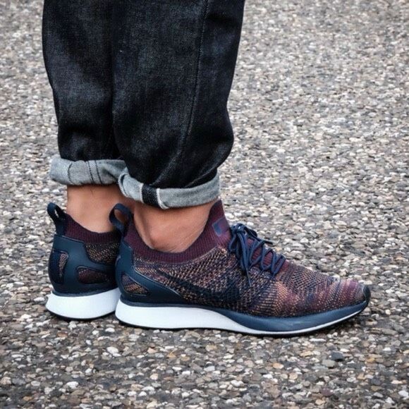 ✨NIKE Mens Air Zoom Mariah Flyknit Sneakers Navy /maroon✨ main image 5
